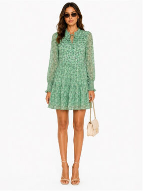 Part Two f loral Ruffle Mini Dress Scandinavian Boho Cottagecore